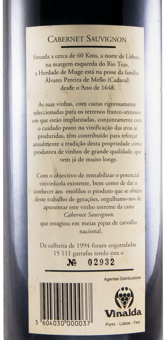 1994 Casa Cadaval Muge Cabernet Sauvignon tinto