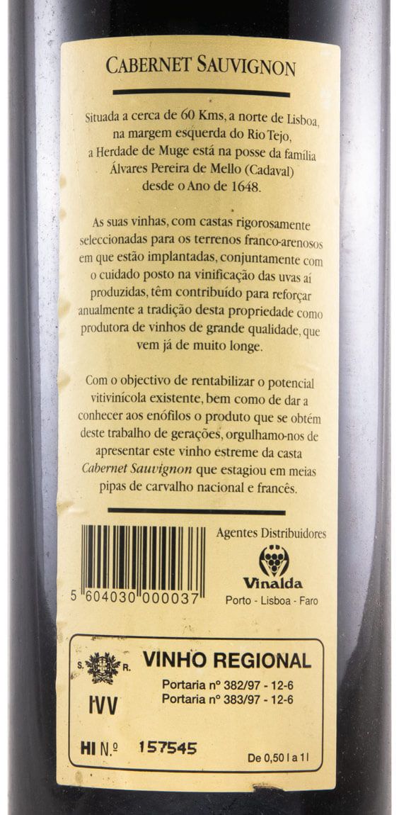 1995 Casa Cadaval Muge Cabernet Sauvignon tinto