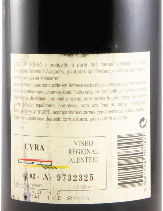 1995 José Maria da Fonseca José de Sousa red Velho red