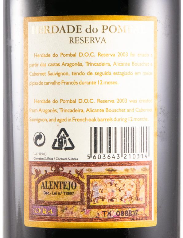 2003 Herdade do Pombal Reserva tinto