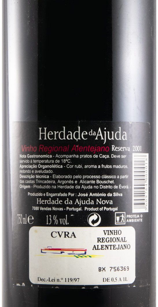 2001 Herdade da Ajuda Reserva tinto