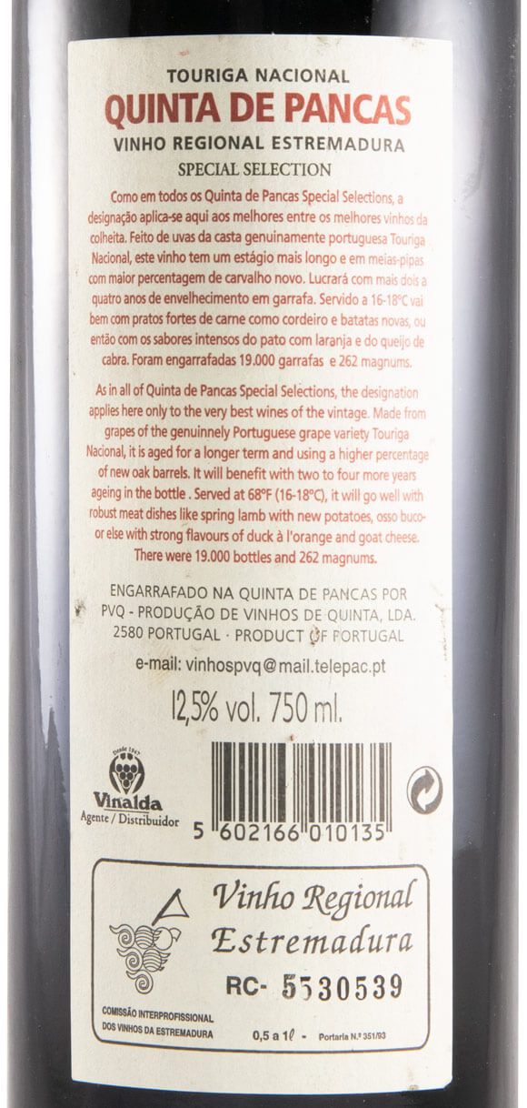 1998 Quinta de Pancas Touriga Nacional red