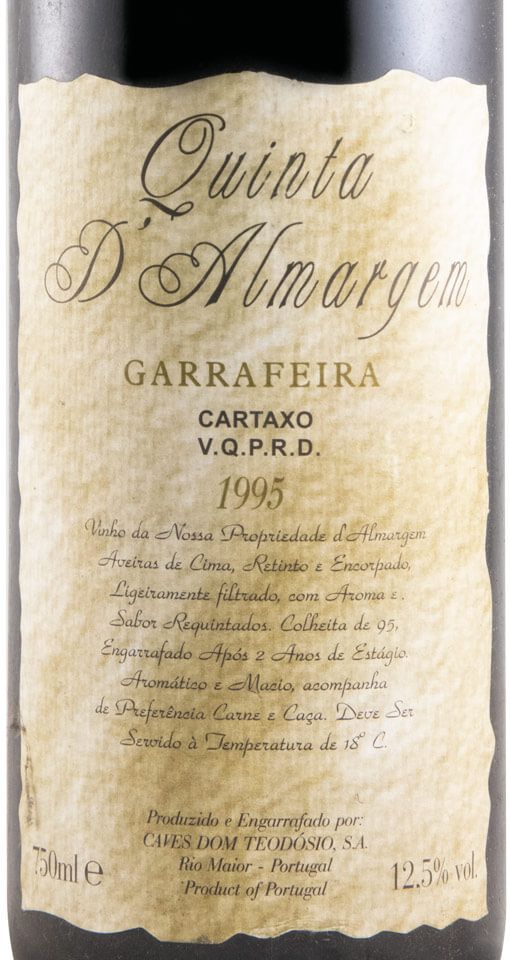 1995 Quinta D'Almargem Garrafeira red