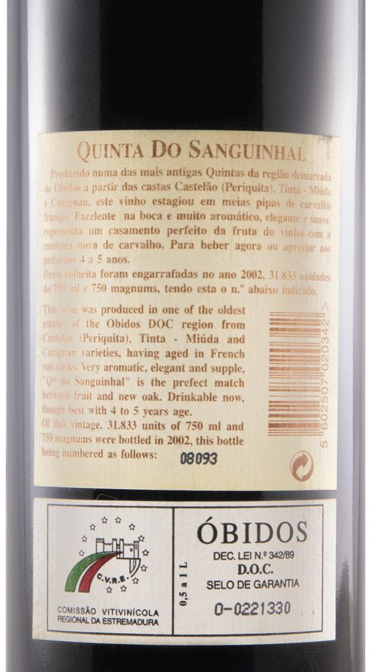 1998 Quinta do Sanguinhal red