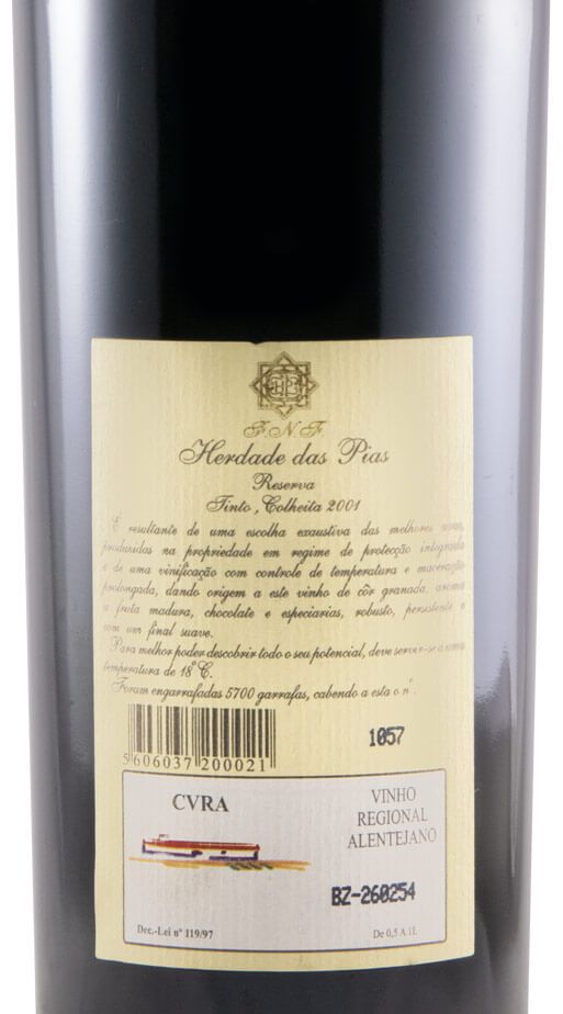 2001 Herdade das Pias Reserva red
