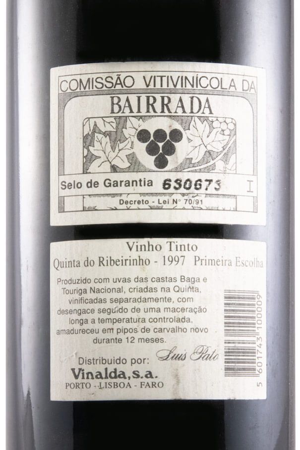1997 Luís Pato Quinta do Ribeirinho Primeira Escolha tinto