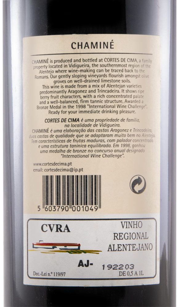1997 Cortes de Cima Chaminé tinto