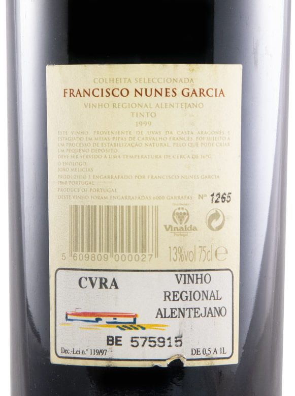 1999 Francisco Nunes Garcia Aragonez tinto