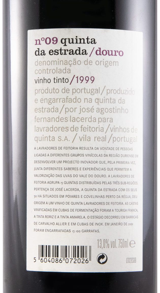 1999 Lavradores de Feitoria Quinta da Estrada N.º 9 red