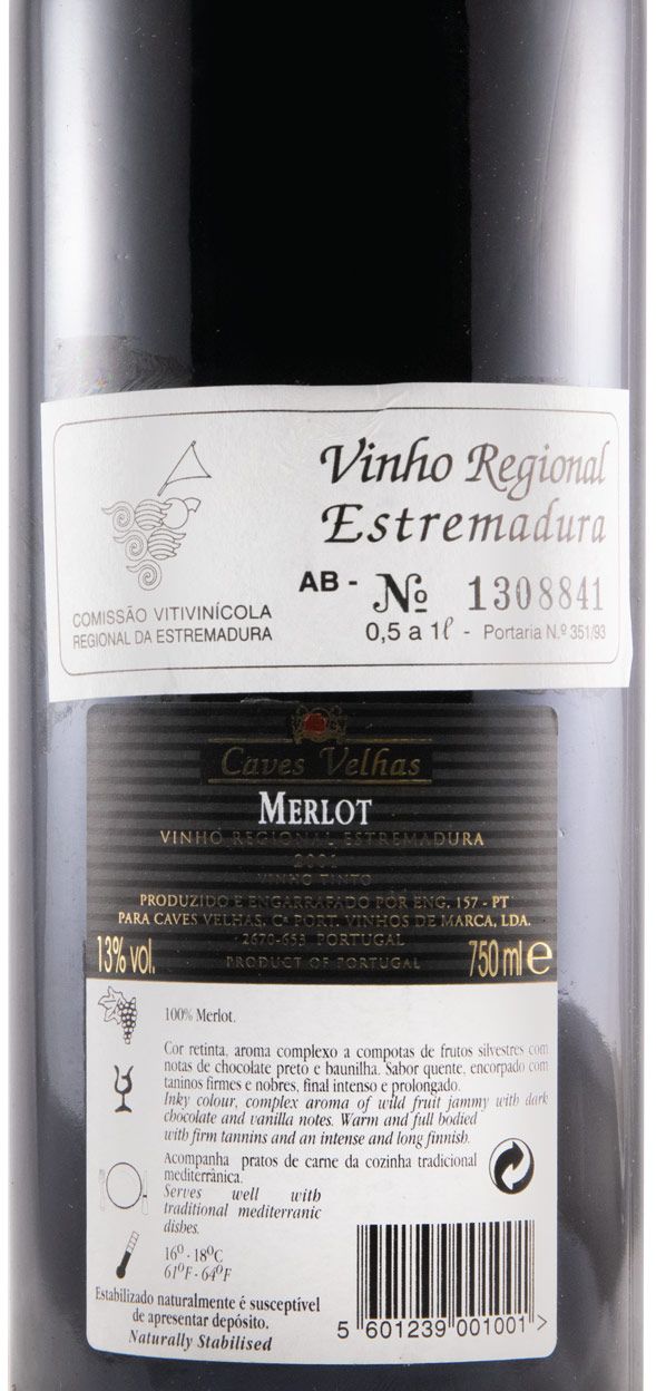 2001 Caves Velhas Merlot tinto