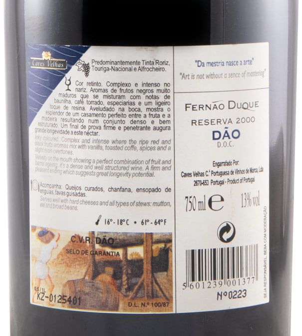 2000 Caves Velhas Fernão Duque Reserva tinto