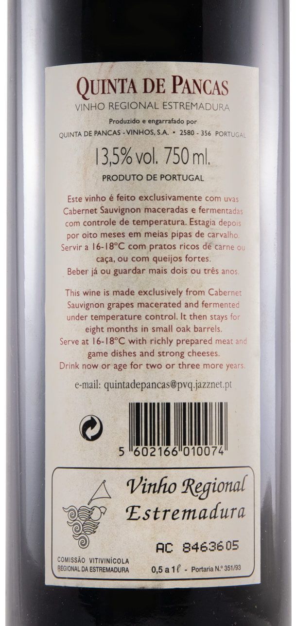 2001 Quinta de Pancas Cabernet Sauvignon tinto