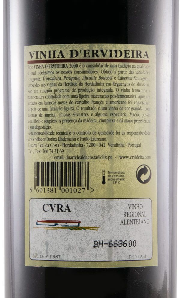 2000 Vinha D'Ervideira red