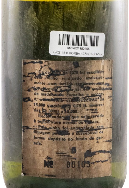 1970 Borba Reserva white (cork label)