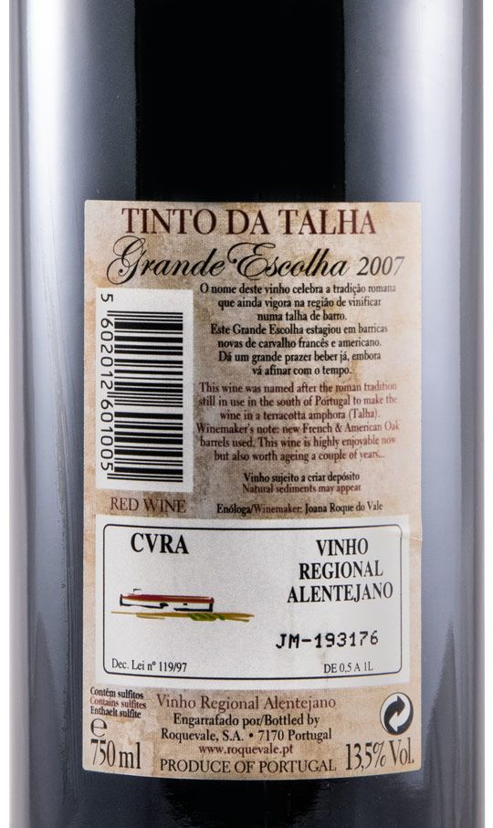 2007 Tinto da Talha Grande Escolha tinto