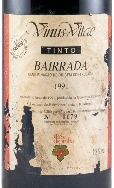 1991 Vinus Vitae Bairrada 1º Prémio IVV red
