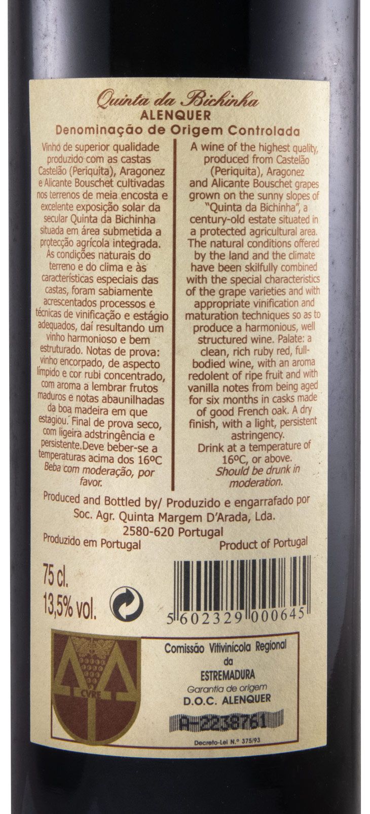 2003 Quinta da Bichinha red