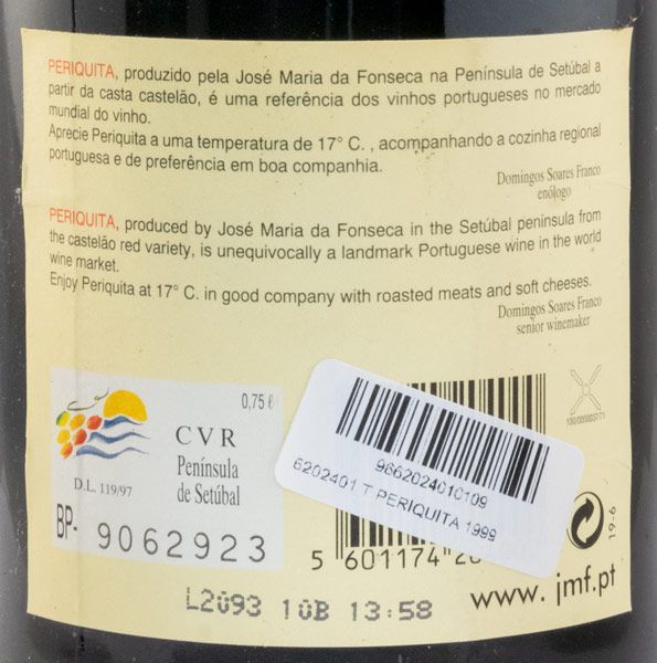 1999 José Maria da Fonseca Periquita tinto