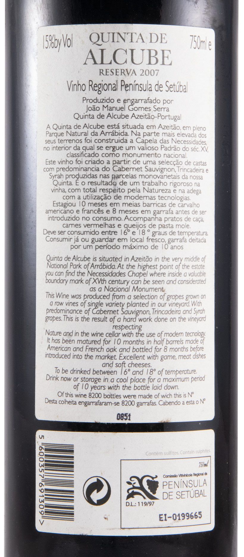 2007 Quinta de Alcube Reserva red