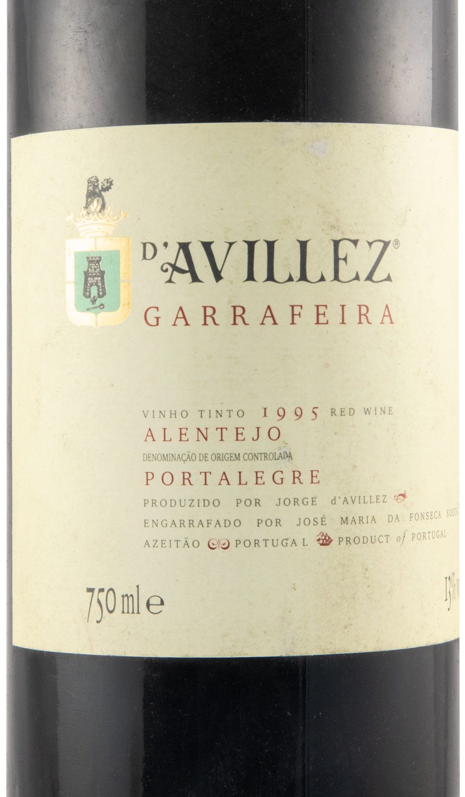 1995 D'Avillez Garrafeira red