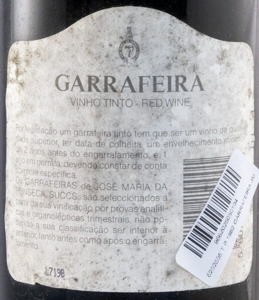 1982 José Maria da Fonseca P Garrafeira tinto