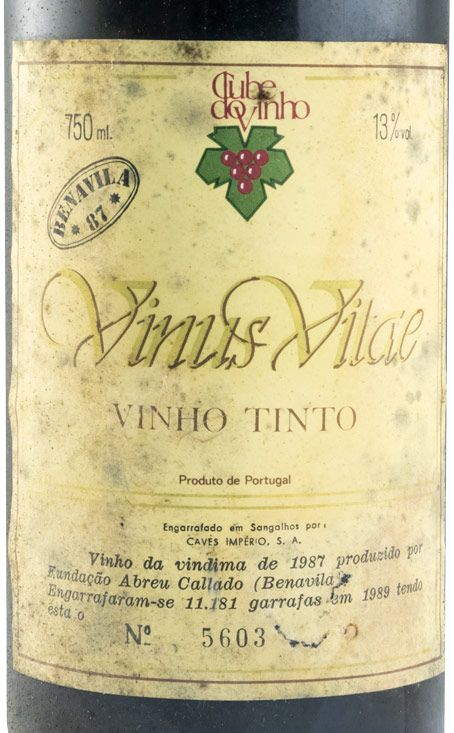 1987 Vinus Vitae Benavila red