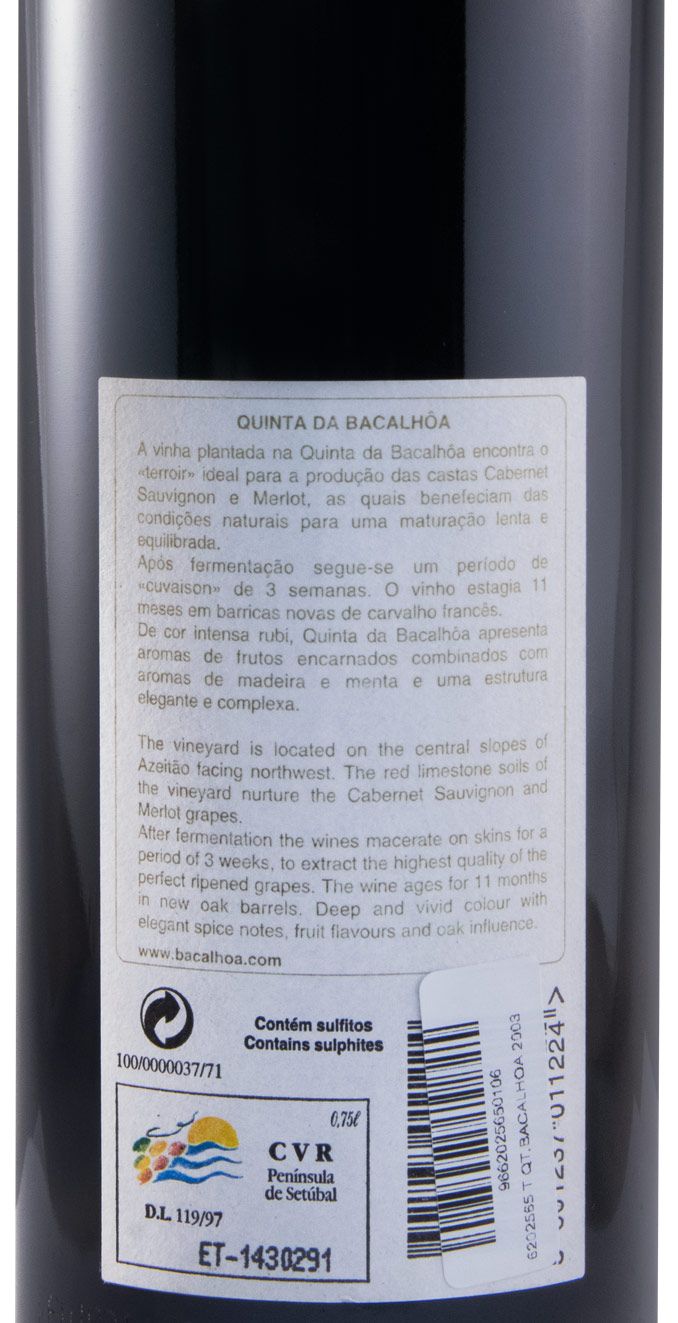 2003 Quinta da Bacalhôa red