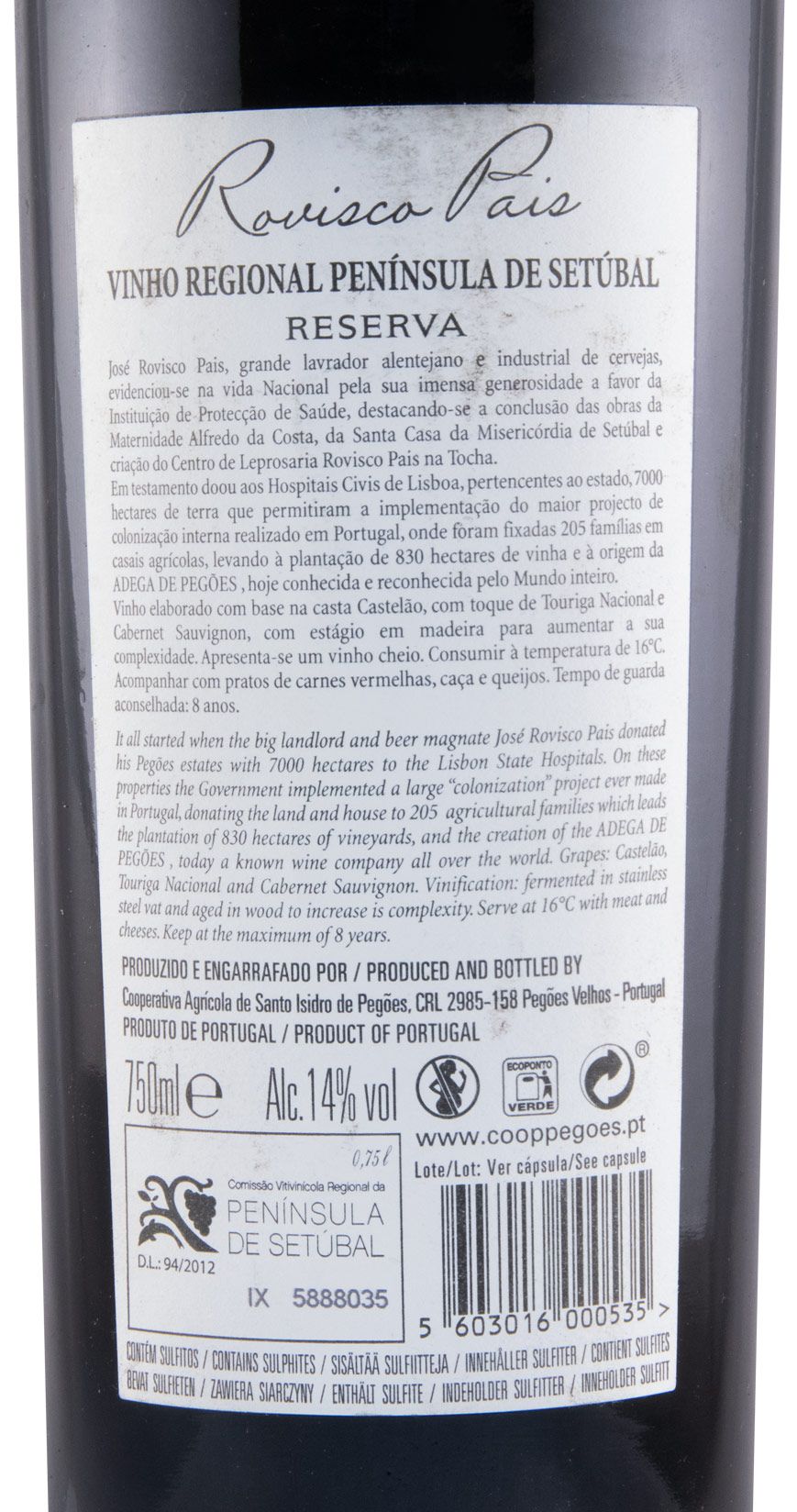 2018 Rovisco Reserva red