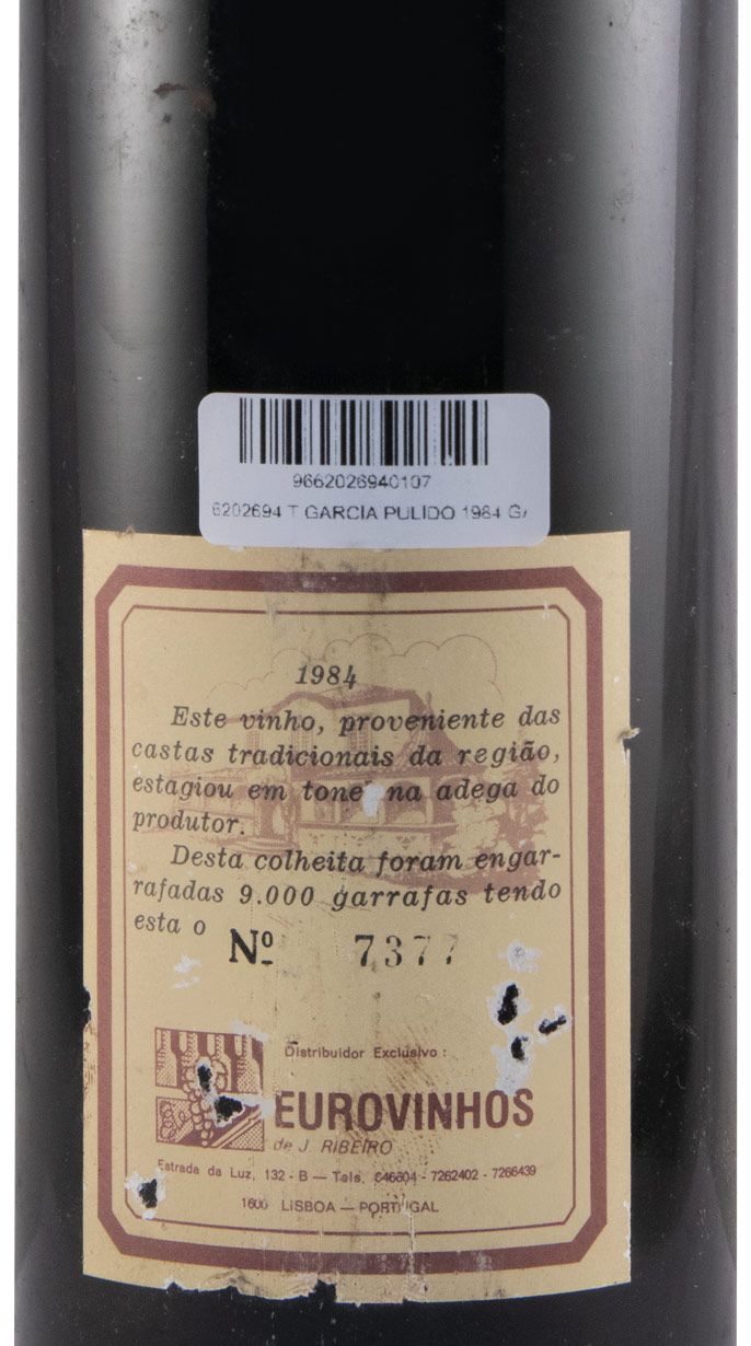 1984 Garcia Pulido Garrafeira red
