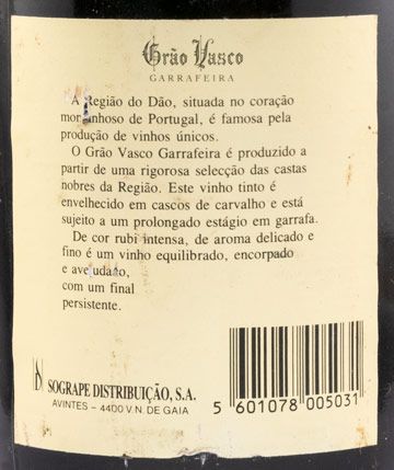1990 Grão Vasco Garrafeira tinto
