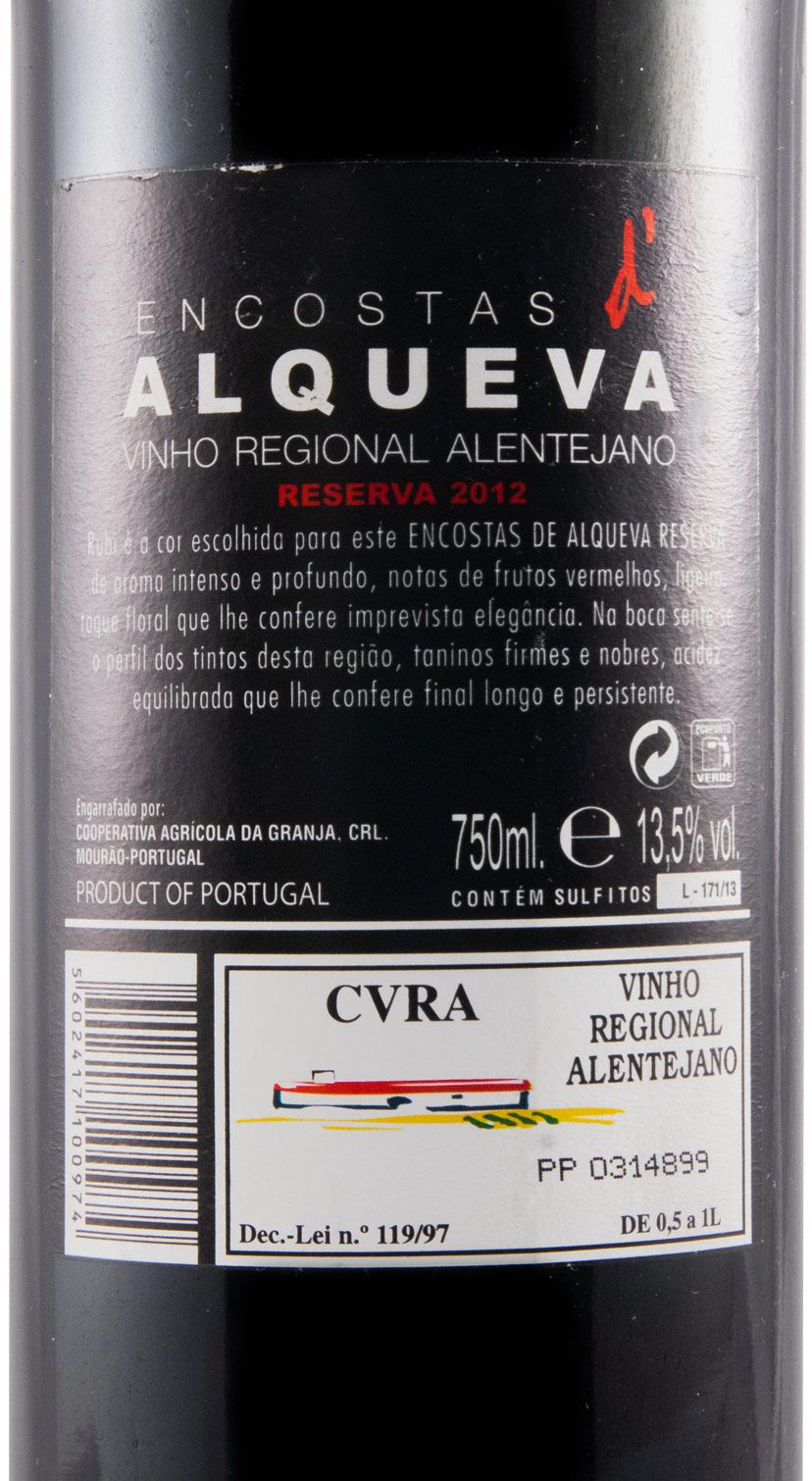 2012 Encostas d'Alqueva Reserva tinto