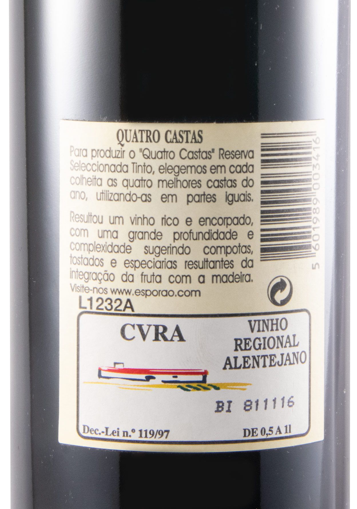 2000 Herdade do Esporão Quatro Castas Reserva tinto