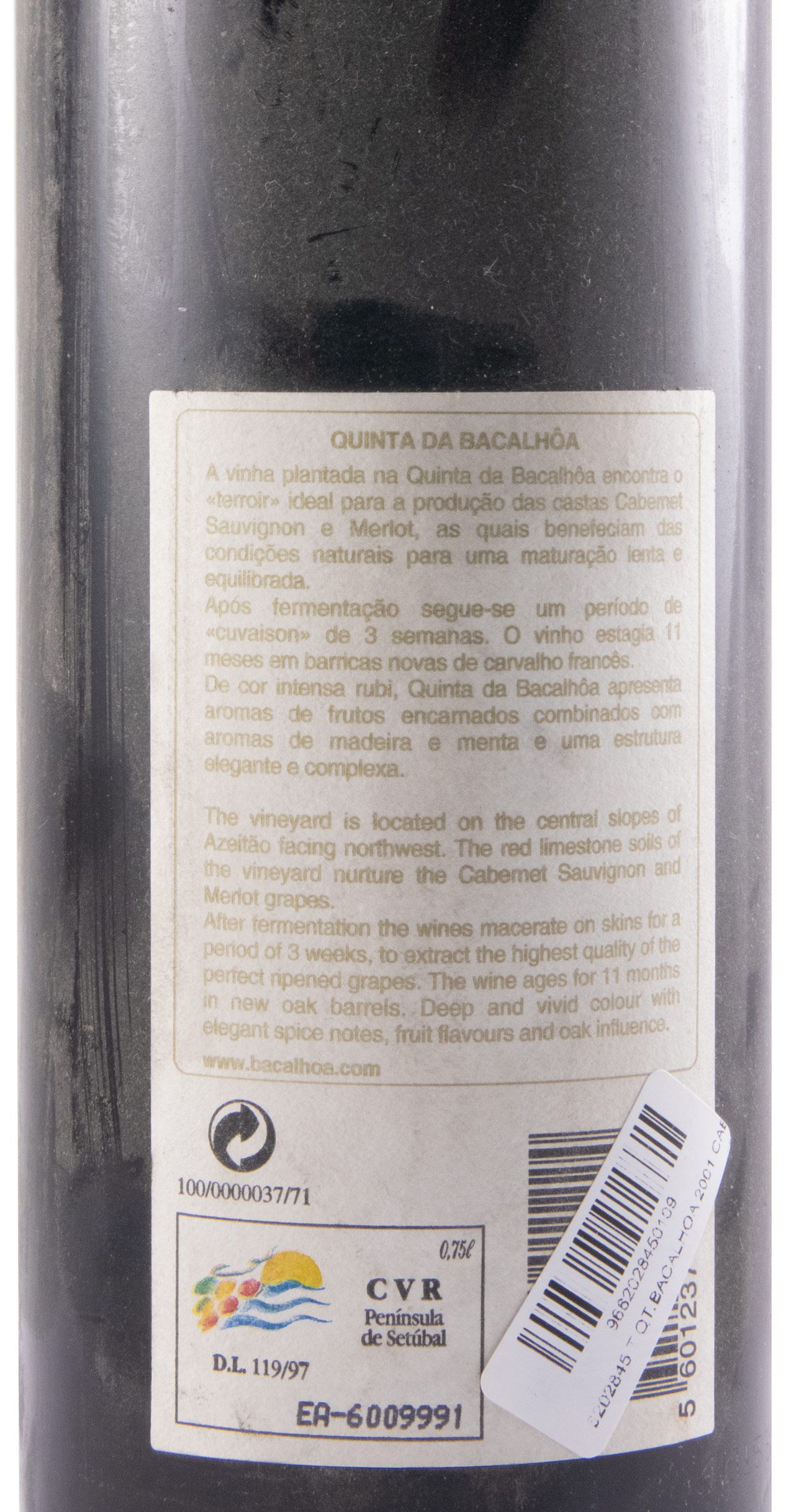 2001 Quinta da Bacalhôa Cabernet Sauvignon red