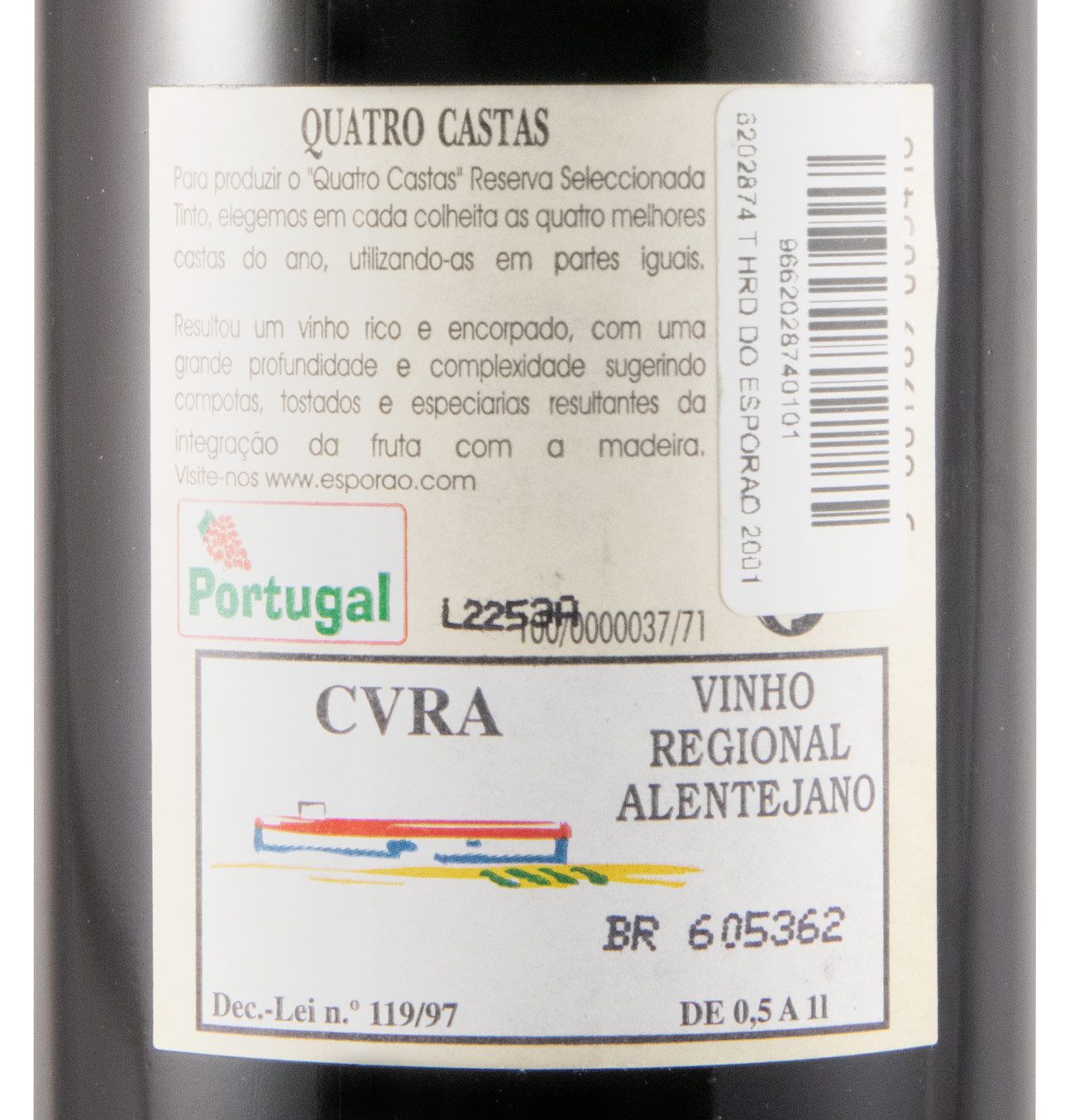 2001 Herdade do Esporão Quatro Castas Reserva red