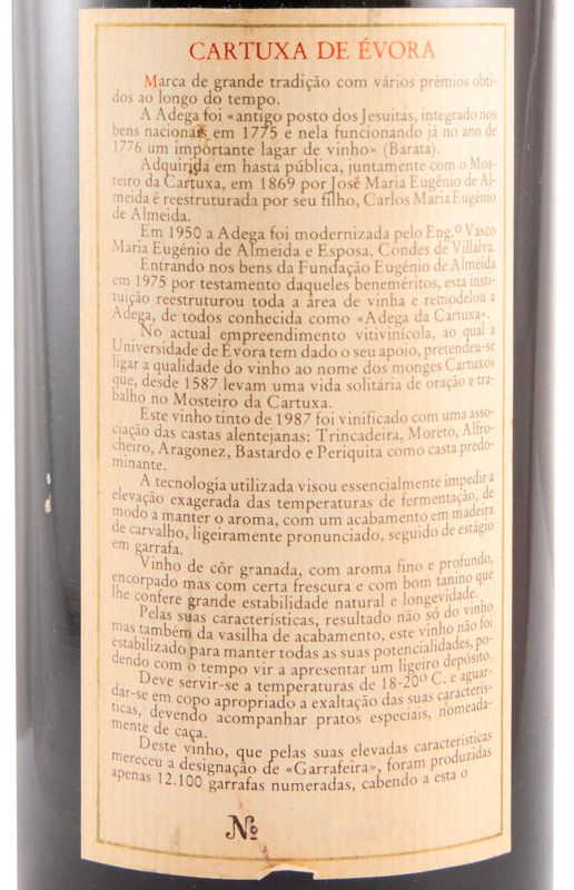 1987 Cartuxa Garrafeira tinto