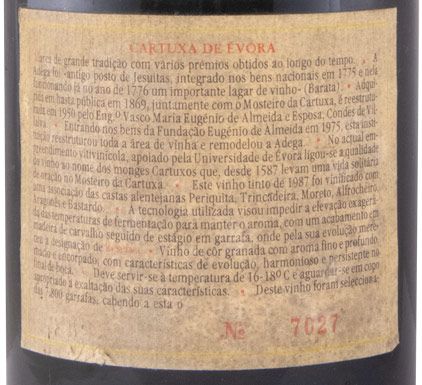 1987 Cartuxa Reserva red