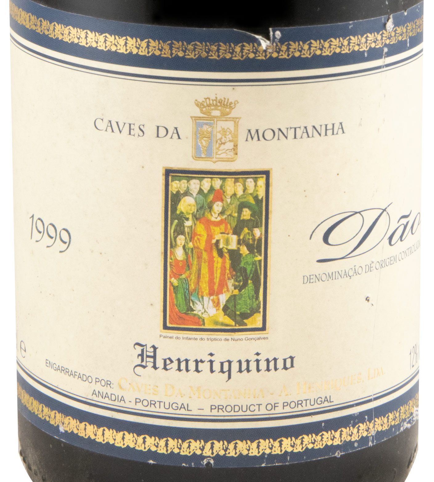 1999 Caves da Montanha Henriquino red (damaged label)