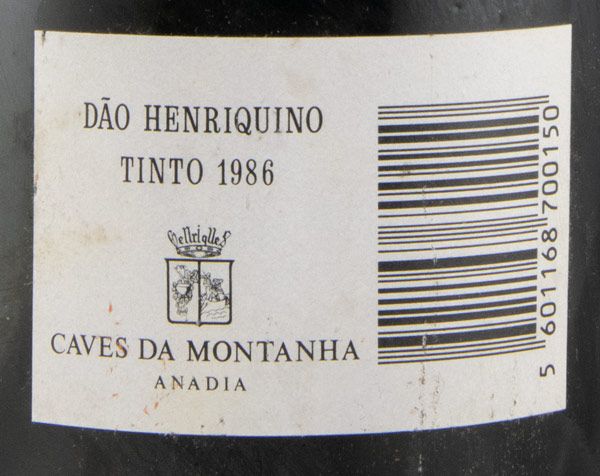 1986 Caves da Montanha Henriquino tinto