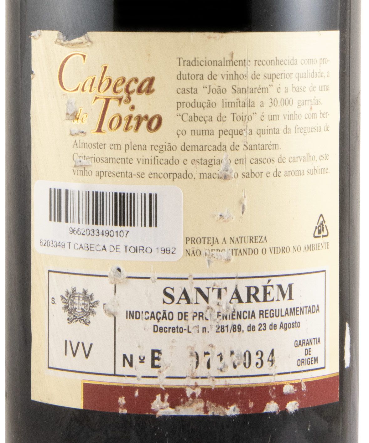 1992 Cabeça de Toiro Reserva tinto