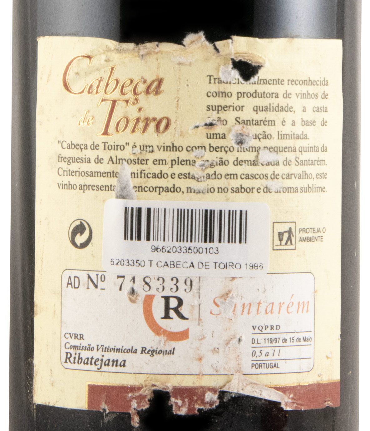 1996 Cabeça de Toiro Reserva red