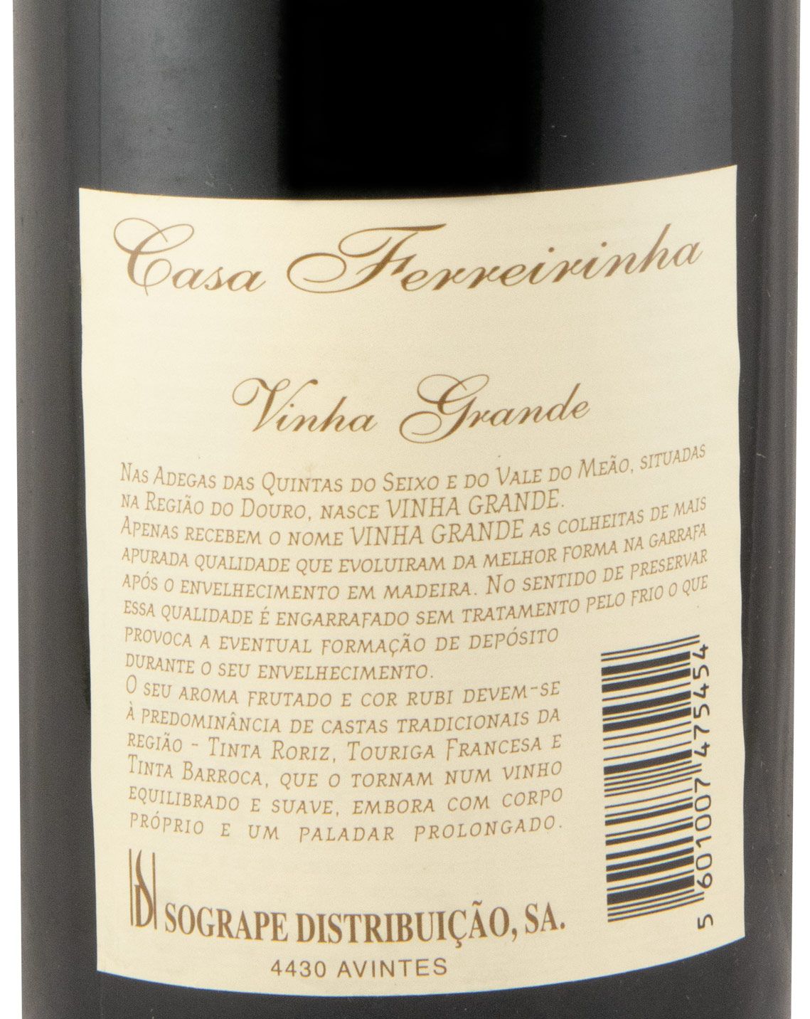1994 Casa Ferreirinha Vinha Grande red