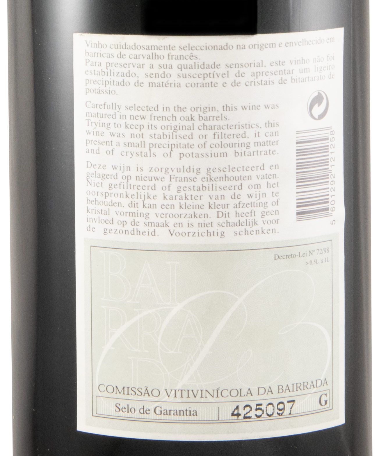 1997 Messias Bairrada Reserva tinto