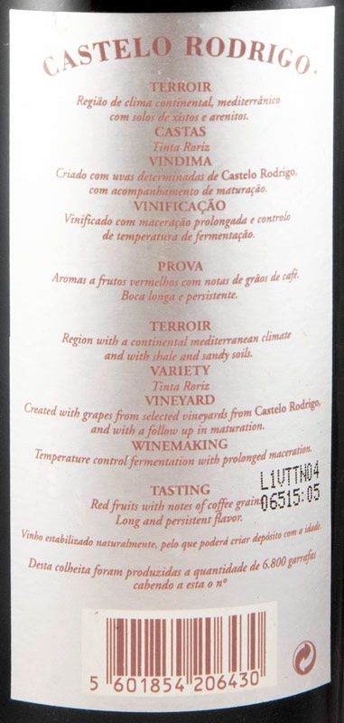 2003 Castelo Rodrigo Tinta Roriz tinto