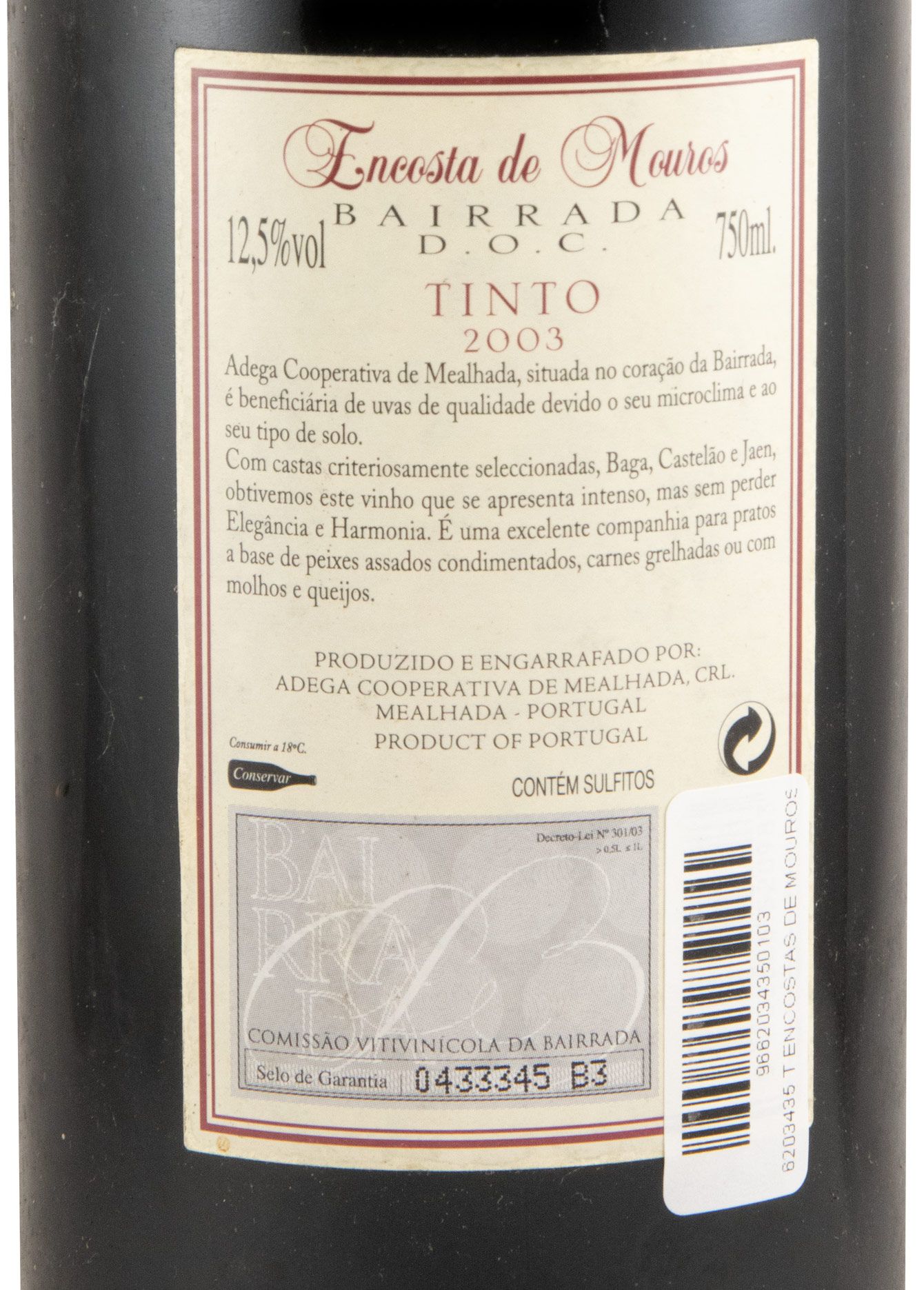 2003 Encostas de Mouros tinto
