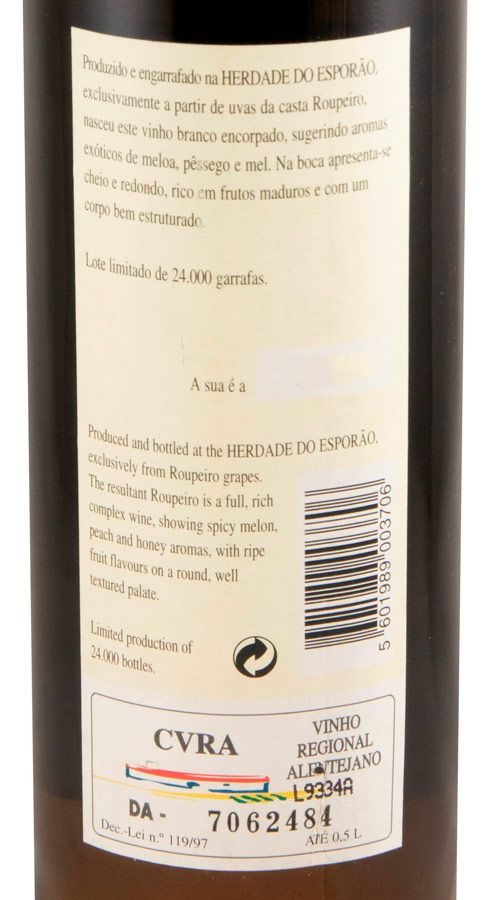 1999 Esporão Roupeiro branco 50cl