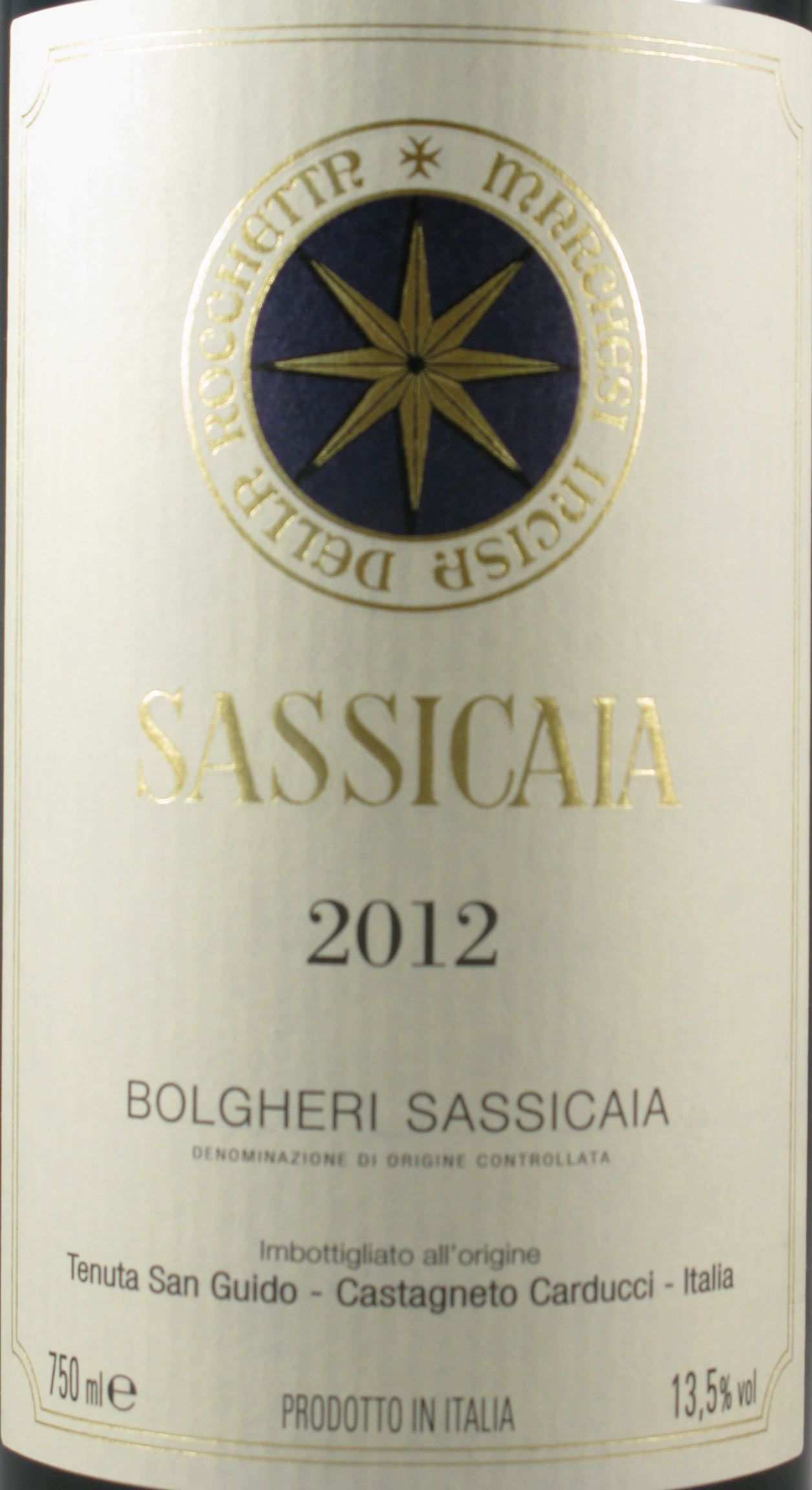 2012 Tenuta San Guido Sassicaia Bolgheri tinto