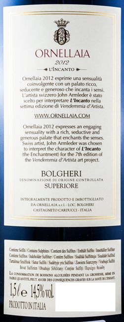 2012 Ornellaia Bolgheri-Toscana tinto 1,5L