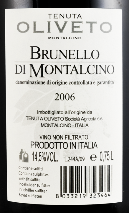 2006 Tenuta Oliveto Brunello di Montalcino tinto