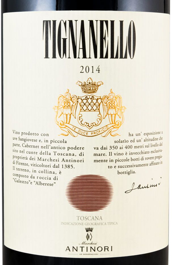 2014 Tignanello red 1.5L