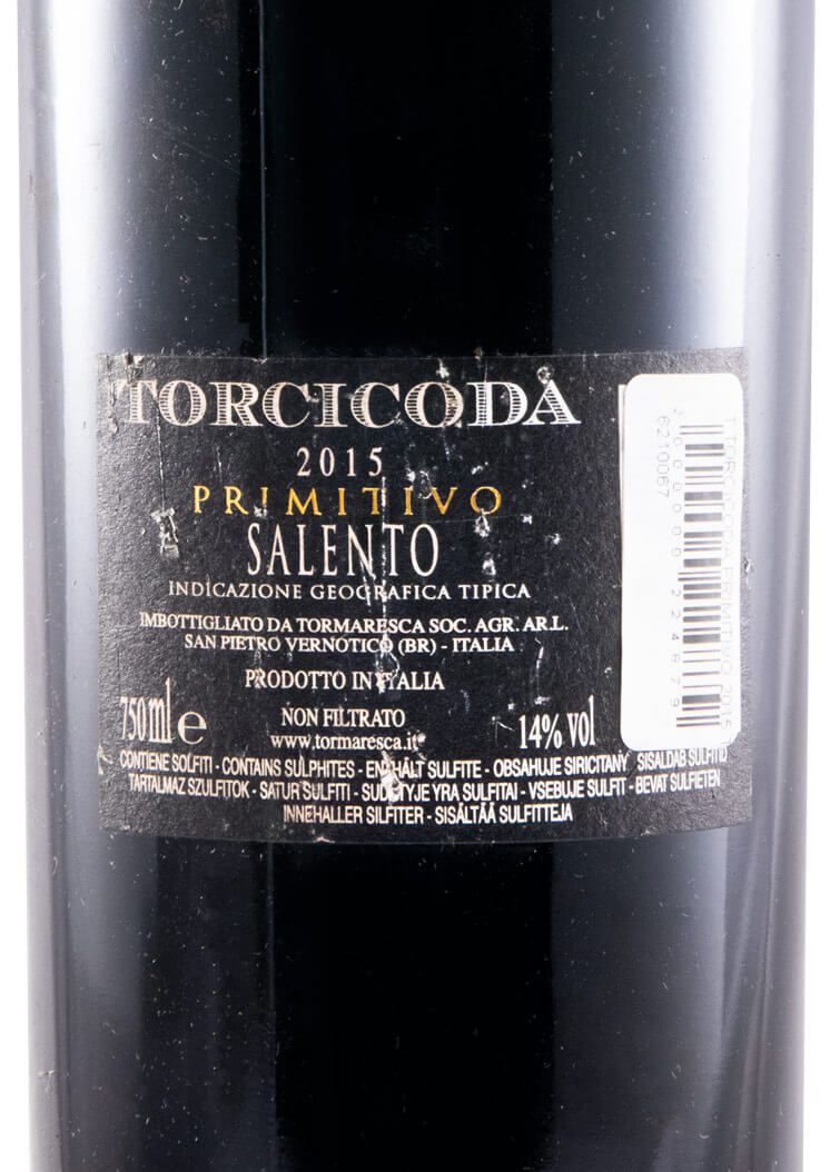 2015 Tormaresca Torcicoda Primitivo Salento tinto